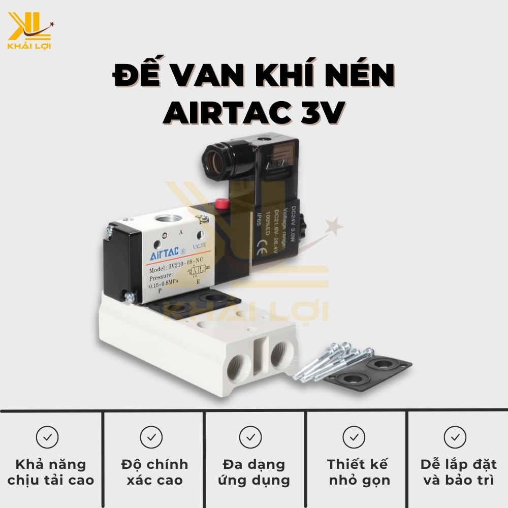 Đế Van Khí Nén Airtac 3V