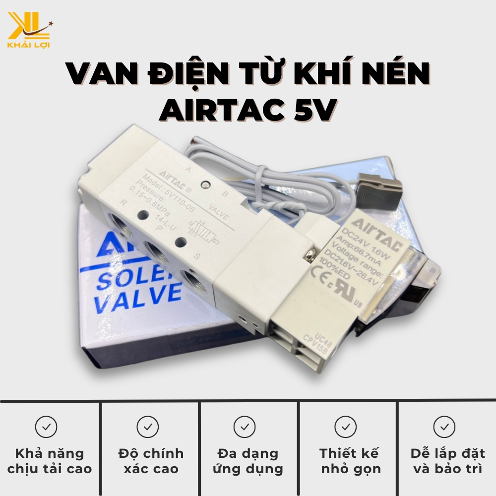Van Điện Từ Khí Nén Airtac 5V