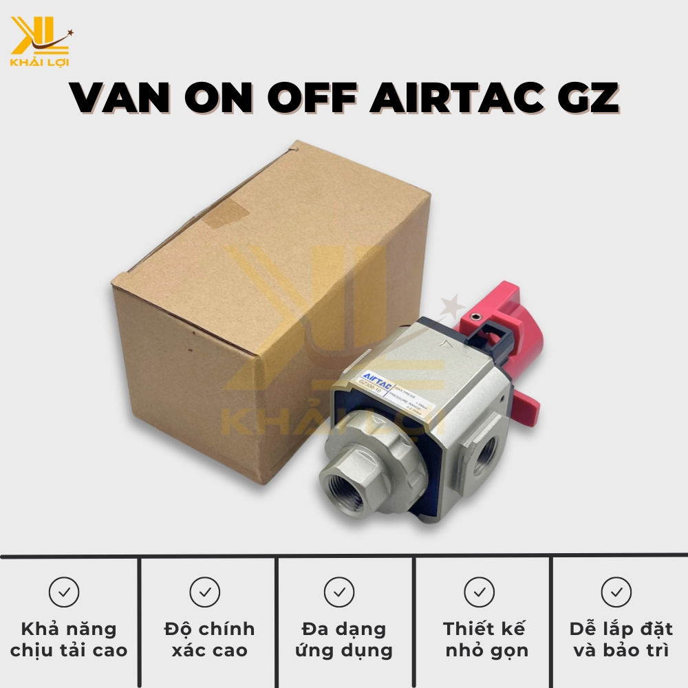 Van khoá đóng ngắt khí nén AIRTAC GZ