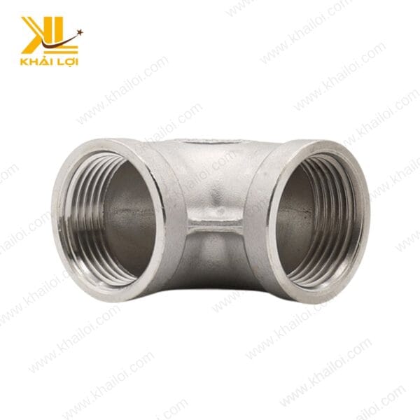 Thiết kế Co inox 304 ren trong với hai đầu ren chắc chắn, đảm bảo kết nối ổn định.