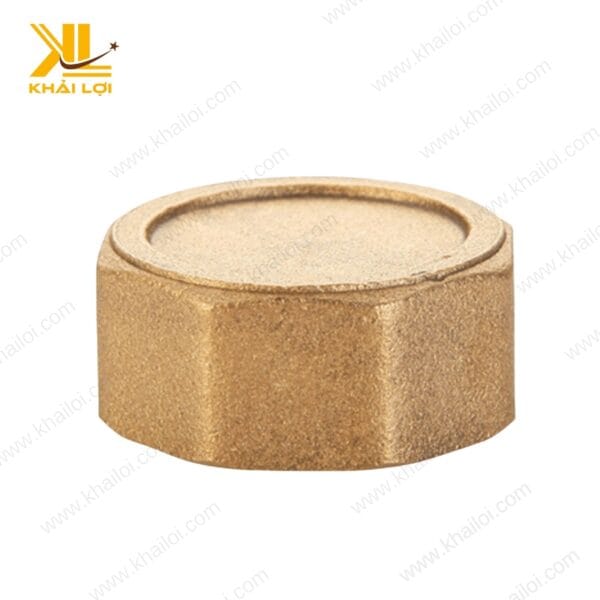 Bít thau ren trong mỏng từ Vật tư công nghiệp Khải Lợi với màu vàng đồng đặc trưng.