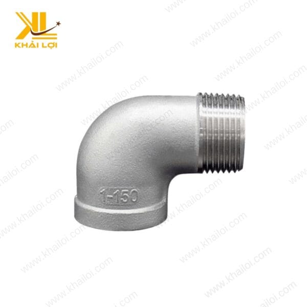 Cận cảnh ren của co điếu inox 304, được thiết kế chính xác để dễ dàng lắp đặt.