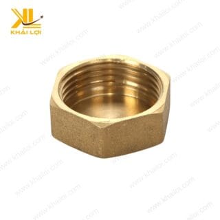 Hình ảnh chi tiết sản phẩm bít thau ren trong mỏng với chất liệu đồng thau cao cấp.