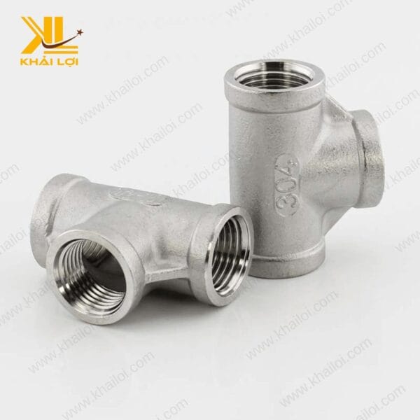 Tê inox 304 ren trong, sản phẩm chuyên dụng cho hệ thống đường ống cấp thoát nước.