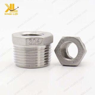 Hình ảnh cận cảnh sản phẩm cà rá inox 304 của thương hiệu Vật tư công nghiệp Khải Lợi, thể hiện độ sáng bóng và chất lượng cao.