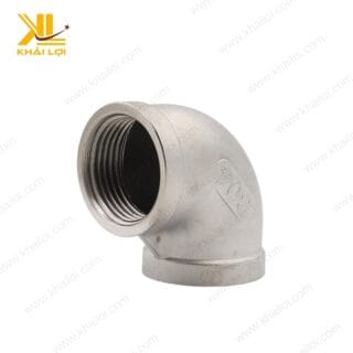 Hình ảnh cận cảnh Co inox 304 ren trong, chất liệu cao cấp chống ăn mòn hiệu quả.