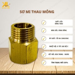 Thông số kỹ thuật "Sơ mi thau mỏng" của vật tư công nghiệp Khải Lợi.
