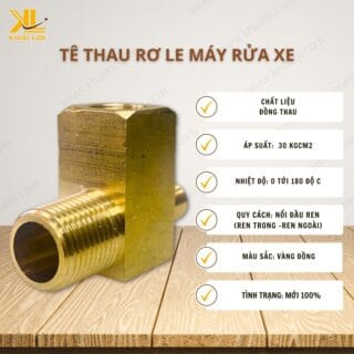 Thông số kỹ thuật 'Tê thau rơ le máy rửa xe' của vật tư công nghiệp Khải Lợi.