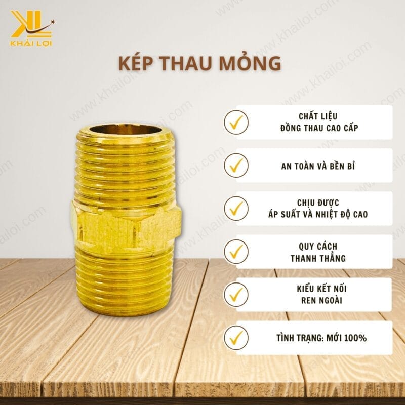 Thông số kỹ thuật "Kép Thau Mỏng" của Vật tư công nghiệp Khải Lợi