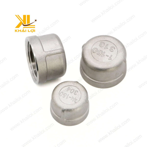 Sản phẩm bít ren trong inox 304 phù hợp với áp suất tối đa 50 Bar.