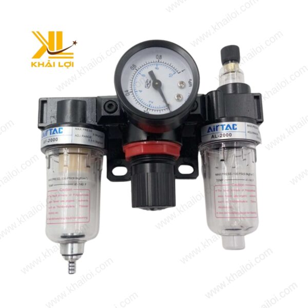 Bộ lọc ba khí nén AIRTAC AC với thiết kế nhỏ gọn, phù hợp cho các hệ thống khí nén công nghiệp.
