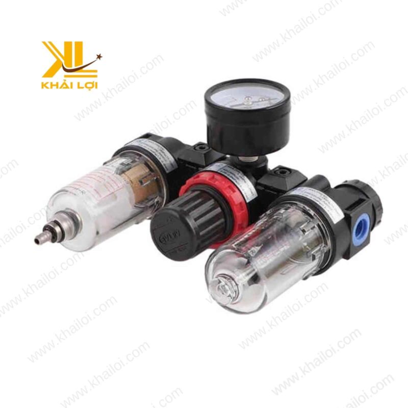 Cấu tạo bộ lọc ba khí nén AIRTAC AC gồm bộ lọc, van điều áp và bộ bôi trơn.