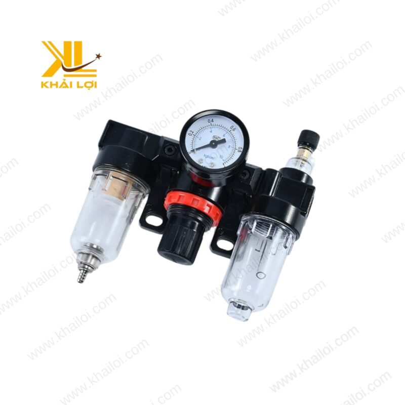 Hình ảnh chi tiết các bộ phận của bộ lọc ba khí nén AIRTAC AC từ Vật tư công nghiệp Khải Lợi.