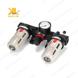 Hình ảnh bộ lọc khí nén AIRTAC BC với bình chứa dầu bôi trơn trong suốt, dễ quan sát.