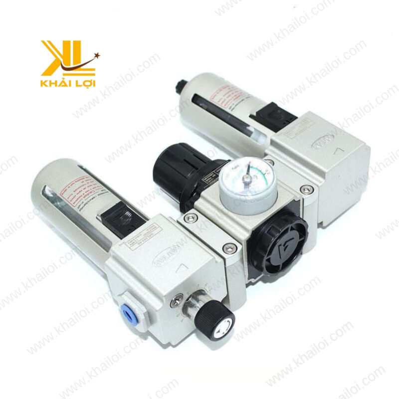Cận cảnh bộ lọc ba khí nén AIRTAC GAC với cấu tạo chắc chắn và bền bỉ.
