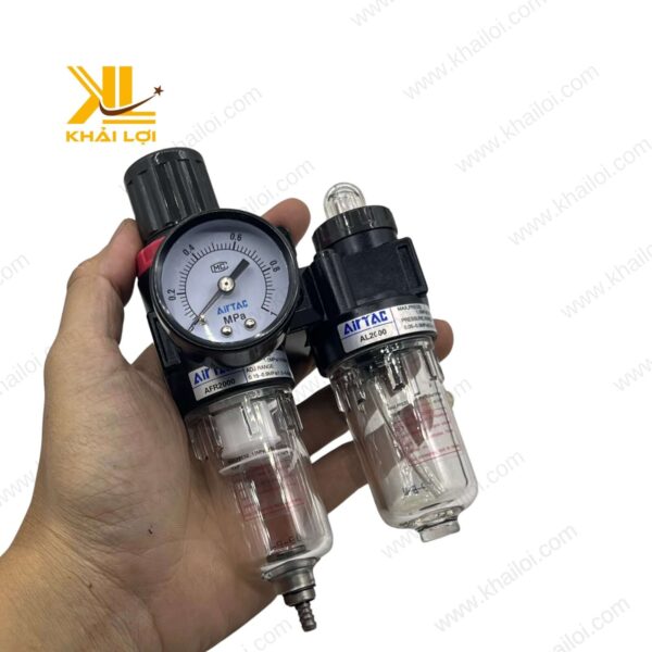 Cận cảnh bộ lọc khí nén AIRTAC AFC với thiết kế nhỏ gọn, hiệu suất cao.
