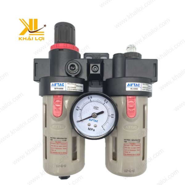 Cận cảnh bộ lọc khí nén AIRTAC BFC với thiết kế chắc chắn và bền bỉ.