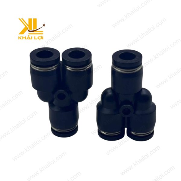 Chữ Y nối hơi AIRTAC PY, ống 10mm, push-in nhanh, kín khít.