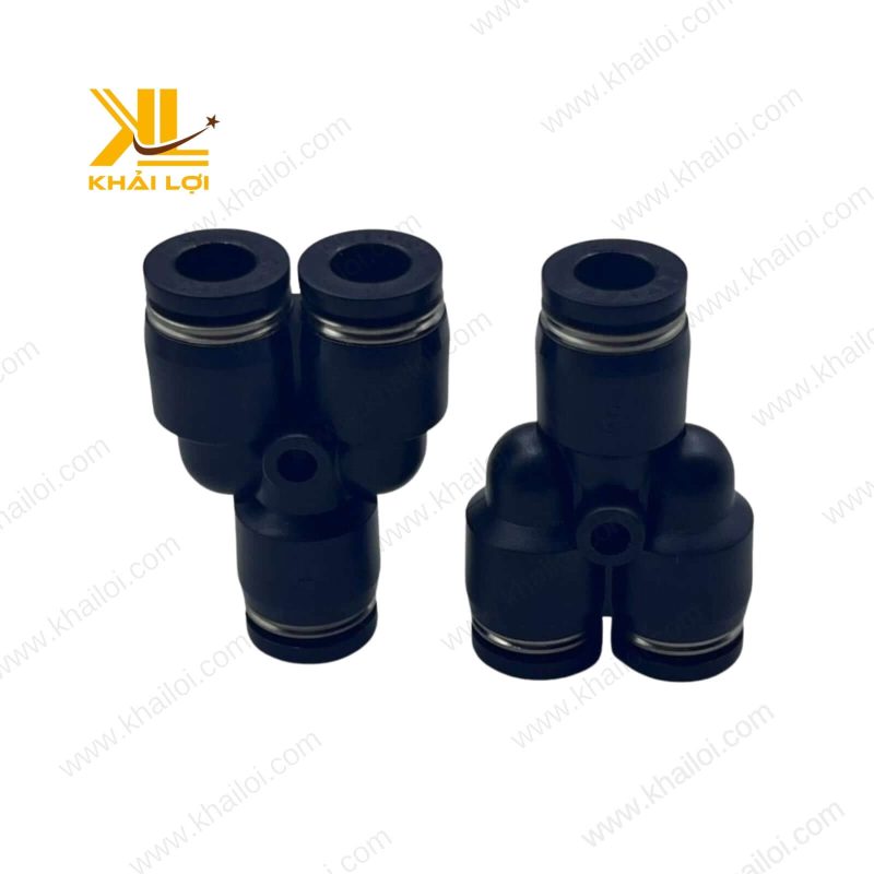 Chữ Y nối hơi AIRTAC PY, ống 10mm, push-in nhanh, kín khít.