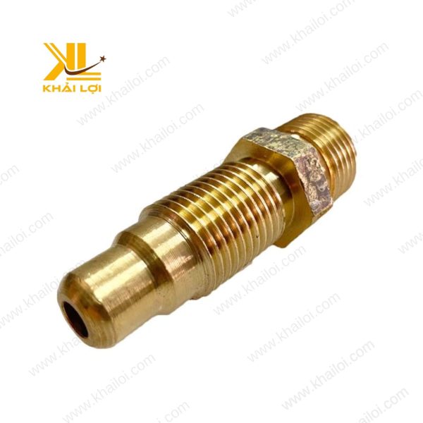 Vật liệu đồng thau của khớp nối trong bộ Cảo Thau Ren Ngoài giúp chống ăn mòn.
