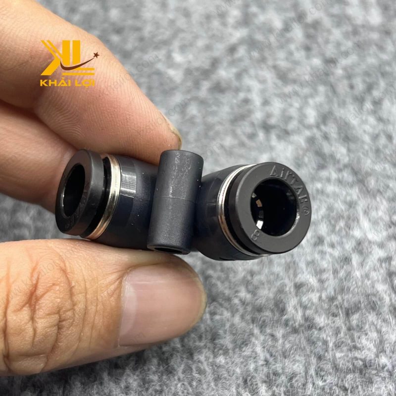 Co Nối AIRTAC PV với vòng đệm cao su, ngăn rò rỉ khí nén.