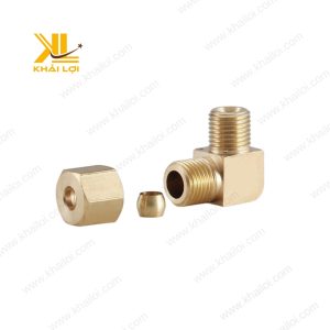 Đầu ren ngoài tiêu chuẩn của co thau, sẵn sàng kết nối với van công nghiệp.