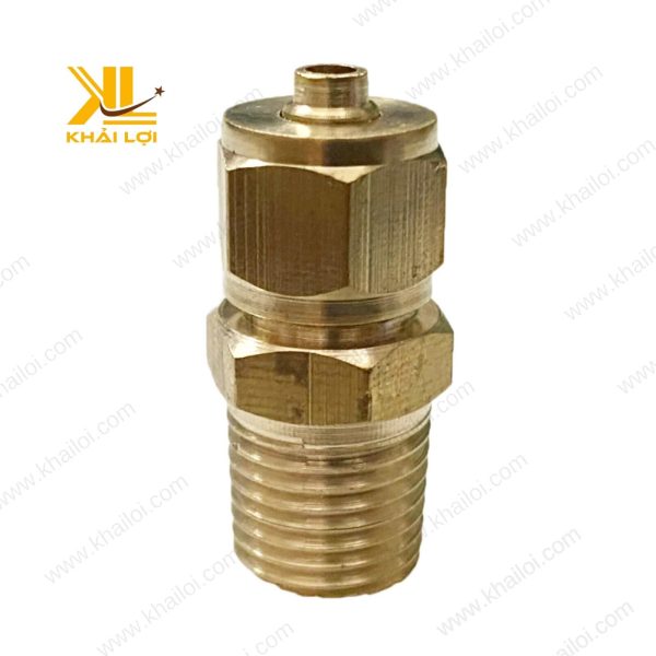 Khớp nối siết cam thau 8mm, phù hợp khí nén, điện lạnh.