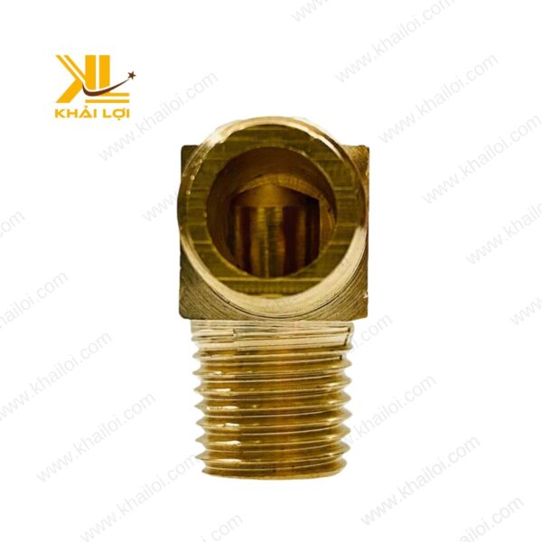 Ảnh chi tiết ren ngoài của Co hai đầu ren ngoài, đảm bảo kết nối chắc chắn.