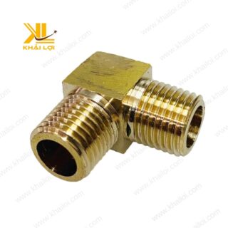 Cận cảnh thiết kế ren ngoài của Co Hai Đầu Ren Ngoài với chất liệu đồng thau bền bỉ.