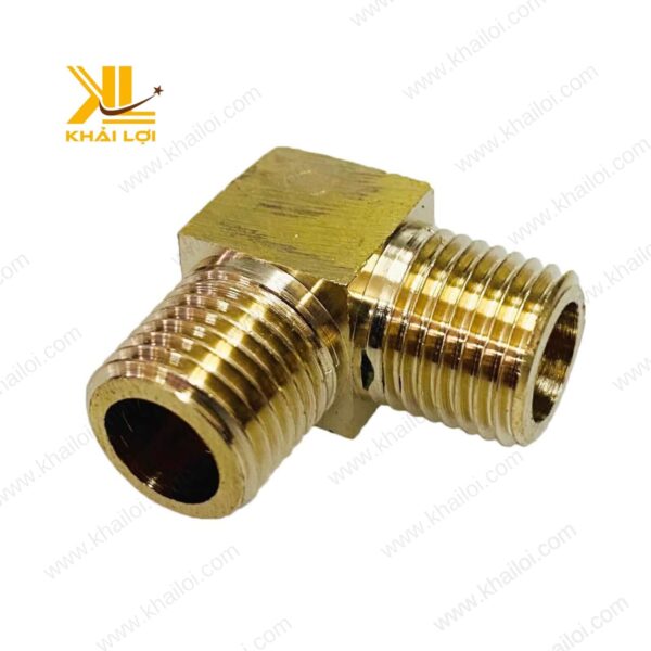 Cận cảnh thiết kế ren ngoài của Co Hai Đầu Ren Ngoài với chất liệu đồng thau bền bỉ.