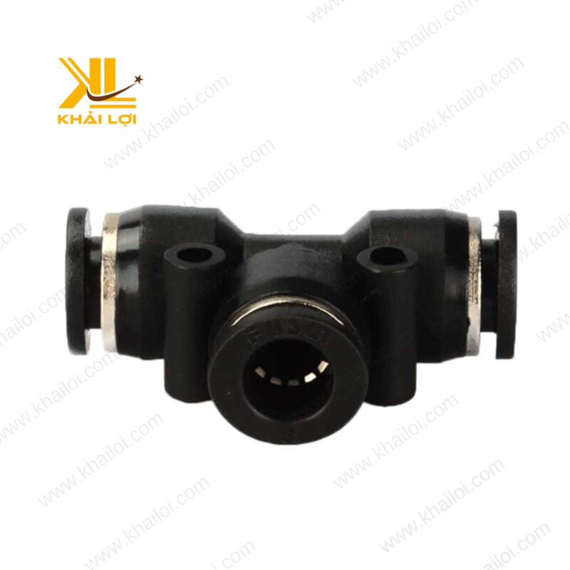 Góc chụp gần chi tiết kết nối của Đầu Nối Ba Ngã AIRTAC PE.