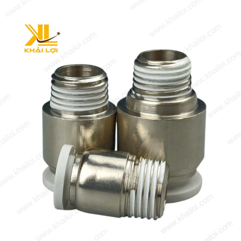 Đầu nối khí nén AIRTAC POC với cơ cấu khóa an toàn.