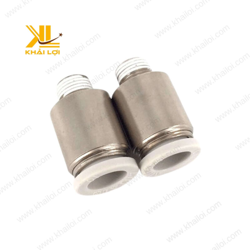 Cận cảnh đầu nối nhanh AIRTAC POC dùng trong hệ thống khí nén.