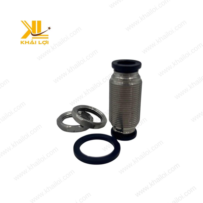 Cận cảnh Đầu Nối AIRTAC PM6, hợp kim, chịu áp lực, bền bỉ.