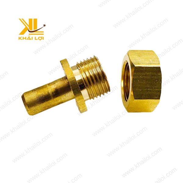 Hình ảnh một mối nối hoàn chỉnh, gọn gàng và chuyên nghiệp sử dụng Đầu Nối Ren Sang Gas.