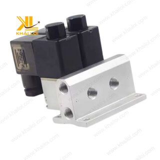 Đế gắn 2 van điện từ dòng 3V2 với kết cấu chắc chắn