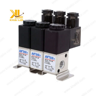 Đế van khí nén được kết nối hoàn chỉnh với van điện từ AIRTAC.