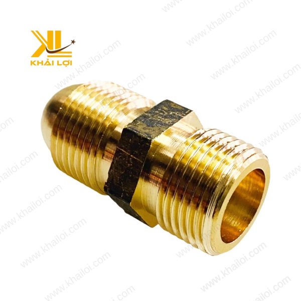 Vật liệu đồng thau nguyên khối của hai đầu ren 23x22, đảm bảo độ bền và chống ăn mòn.
