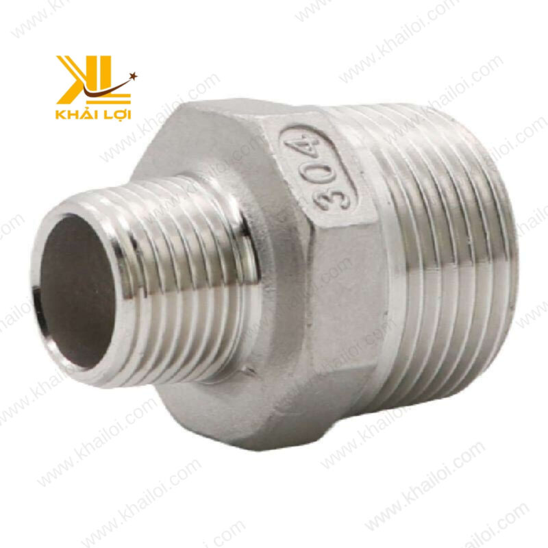 Hình ảnh chi tiết về kết cấu kép giảm inox 304, giúp giảm kích thước đường ống một cách hiệu quả.