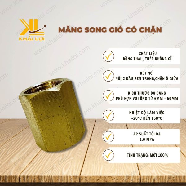Thông tin kỹ thuật Măng Song Gió Có Chặn của vật tư công nghiệp Khải Lợi.
