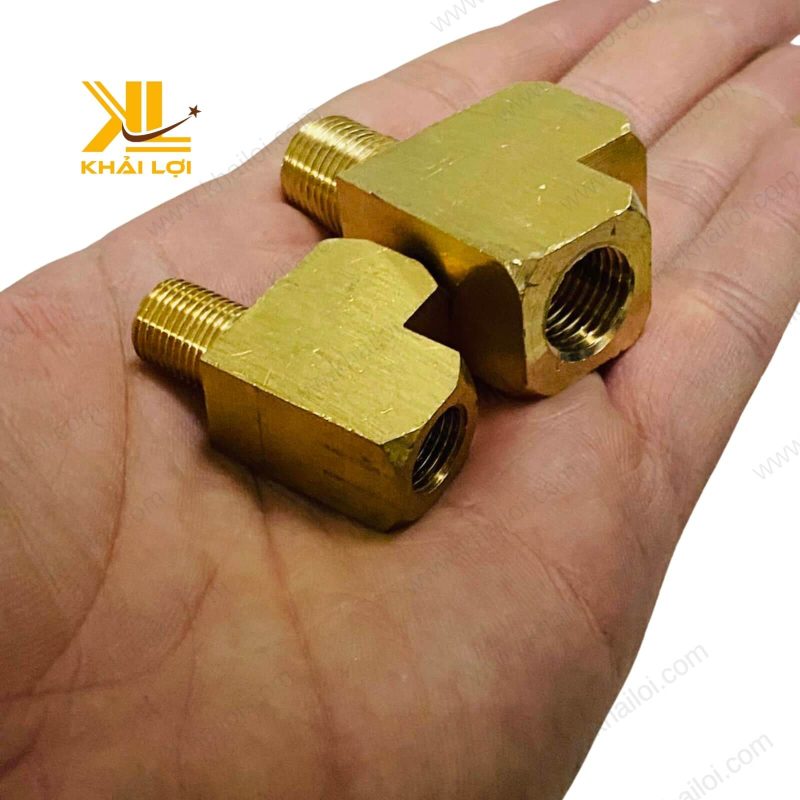 Ngã ba thau hông ren ngoài với thiết kế hình chữ T nhỏ gọn.