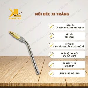 Thông tin kỹ thuật Nối Béc Xi Trắng của vật tư công nghiệp Khải Lợi.