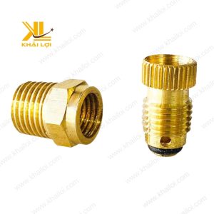 Sản phẩm ốc xả nước máy khí nén với chất liệu đồng thau bền bỉ, chống ăn mòn.
