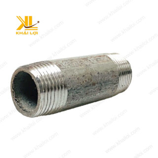 Hình ảnh chi tiết đầu ren ngoài của ống sắt Khải Lợi với đường ren sắc nét.
