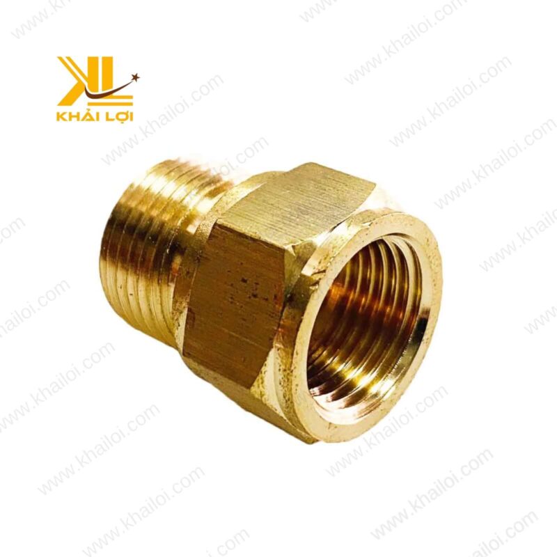 Cận cảnh rắc co Tiệp Khắc ren trong 22 x ren ngoài 23 do Vật tư công nghiệp Khải Lợi phân phối.