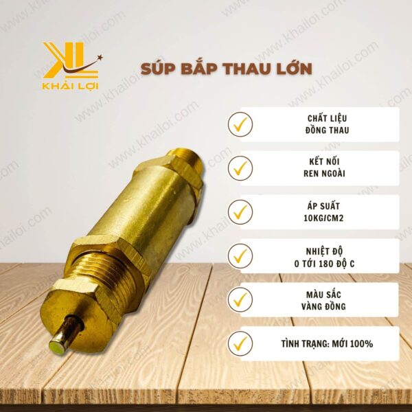 Thông số kỹ thuật "Súp bắp thau lớn" của Vật tư công nghiệp Khải Lợi.