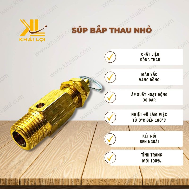 Thông tin kỹ thuật Súp bắp thau nhỏ của vật tư công nghiệp Khải Lợi.