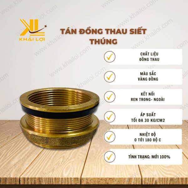 Thông số kỹ thuật Tán Thau Siết Thúng của Vật Tư Công Nghiệp Khải Lợi.