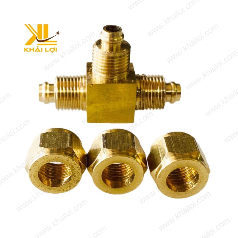 Tê Ba Đầu Siết Cam Thau thiết kế nhỏ gọn.
