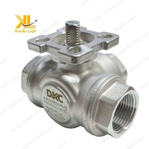 Sơ đồ nguyên lý hoạt động của van ba ngã kiểu L.